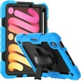 thumbnail image 1 of navor Rugged Cover Compatible with iPad Mini 6 (2021), Rotatable Kickstand Shoulder & Hand Strap Shockproof Heavy Duty Protective Case, 1 of 9