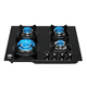 thumbnail image 1 of Parrilla De Gas Empotrables Estufas 4 Quemadores Cristal Templado Color Negro Gas Lp/gas Natural, 1 of 4