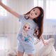 thumbnail image 1 of Conjuntos de pijama de manga corta para niños, ropa de dormir de dibujos animados de Frozen, Elsa, camisón para el hogar, 2-8T, 1 of 4