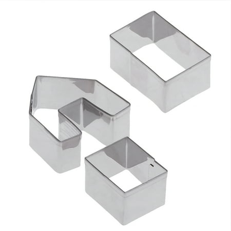 

3 Pcs Christmas House Cookie Cutter Set Mini Ginger House Stainless Steel Cookie Cutter DIY Chocolate Little House Biscuit Mold for Kitchen Cafe