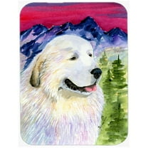 Carolines Treasures SS8473LCB 12 x 15 in. Great Pyrenees Glass Cutting Board- Large