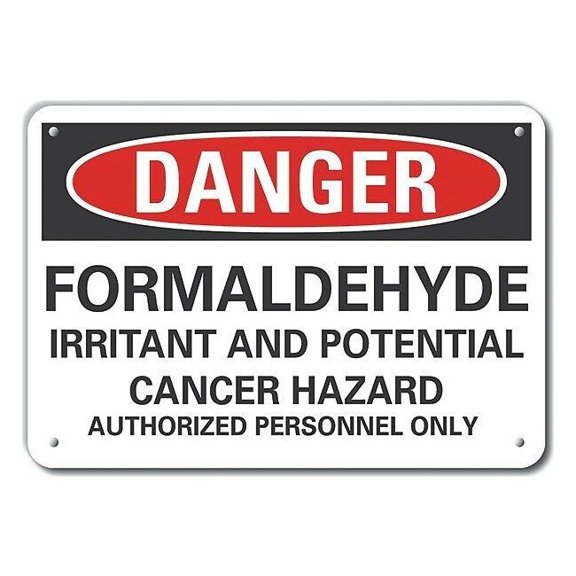 Lyle Formaldehyde Danger Sign,7inx10in,Plastc LCU4-0697-NP_10X7