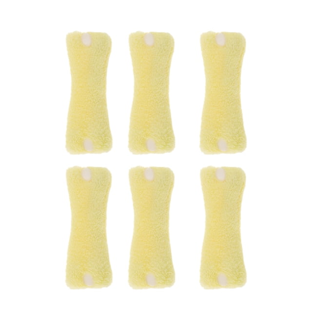 Unique Bargains 6pcs Big Wave Hair Rollers for Women 4.72"x1.97" Amarillo