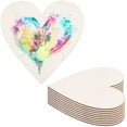 thumbnail image 1 of 10 piezas de corazones de madera de San Valentín de 6 pulgadas, recortes de madera, adornos preimpresos, regalos de San Valentín, decoración para colgar., 1 of 9