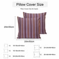 thumbnail image 3 of Waterproof Throw Pillow Covers Set of 2, 24x24 Inch Purple Brown Stripe Decorative Pillowcases Outdoor Pillow Slip Cushion Covers Set for Couch Tent Minimalist Farmhouse Stripes, 3 of 7
