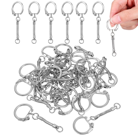 SEWOART 30pcs Keyring Chain Iron Lightweight Crafts Making