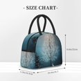 thumbnail image 2 of Balery Winter Rabbit Bolsa de Almuerzo para Mujeres, Caja de Almuerzo, Bolsa de Almuerzo Pequeña Impermeable, Tote de Almuerzo Reutilizable con Gran Capacidad, 2 of 6