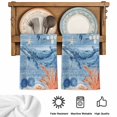 thumbnail image 5 of Blue Coastal Whale Kitchen Towels Set of 1, Retro Nautical Marine Life Leaves Absorbent Dish Towels for Kitchen, Microfiber Hand Towel, Quick Drying Tea Towel for Cleaning Decorative Dishcloths, 5 of 7