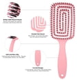 thumbnail image 2 of Fymlhomi Detangling Hair Brush, Vented & Curved Design Hair Brush - Glide Through Tangles with Ease, Hair Brush for Women, Men and Children, 2 of 5