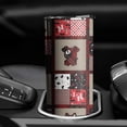 thumbnail image 3 of 20oz Red Plaid Dog Jigsaw Puzzle Skinny Tumblers Stainless Steel Tumbler with Lid and Straw,Vacuum Insulated Double Wall Travel Tumbler Cups with Cleaning Brush for Coffee,Tea, 3 of 6