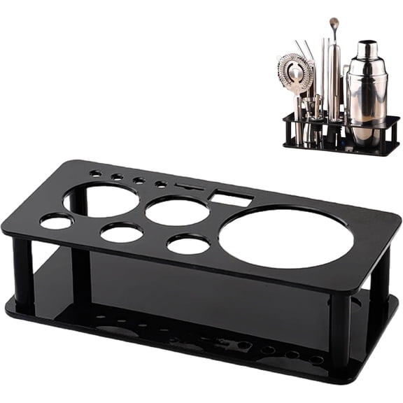 Cocktail Shaker Stand Bartender Kit: Professional Bartender Stand, Acrylic Bar Tool Holder Storage Stand, Bartending Kit for Cocktail Lovers Cocktail Tools