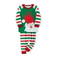 thumbnail image 3 of Family Matching Christmas Pajamas, Baby Romper/Santa Letter Print Long Sleeve Tops + Stripe Long Pants Sleepwear Suit, 3 of 10