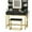 Black, variant on Dextrus Makeup Vanity Set with LED Lighted Mirror, Makeup Desk with Drawers & Stool, Vanity Table with Hidden Storage Shelves, Makeup Dressing Table Set for Girls,Princess, White