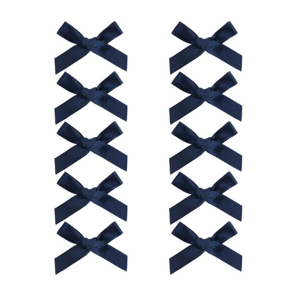 RUISINERY 10pieces Kids Small Bowknot Hair Clip Solid Color Ribbons Styles Hair Barrettes for Parties and Gifts