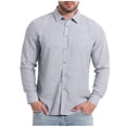 thumbnail image 2 of Ceisia Men's Oversize Flax Long-Sleeve Button-Down Shirt for Spring/Summer Casual & Smart Wear Gift, 2 of 9