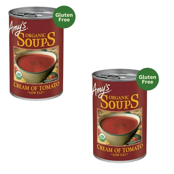 ( 2 Pack ) Amy’s Soup Organic Chunky Tomato Bisque Soup, Gluten Free, Made With Organic Tomatoes, Canned Soup, 14.5 Oz