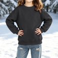 thumbnail image 5 of Abcomgle Girls' Fashion Hoodies & Sweatshirts Cute Solid Color Long Sleeve Girls Pullover Sweatshirt Fleece Crewneck Sweaters for Teens Trendy Winter School Clothes for Teen Girls, 5 of 5