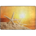 thumbnail image 4 of SKYSONIC 72x48in Tropical Starfish Sunrise Area Rug, Summer Ocean Water Non-Slip Floor Carpet for Indoor Living Dining Room and Bedroom Area, 4 of 7