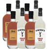 Nkd Distillery Whiskey 4 Pack Alternative Premium Non-Alcoholic Spirit 750 ML Bottles w 4 Pack Owen’s Mixers Ginger Beer 750 ML Bottles - Perfect for Mocktails - A