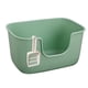 thumbnail image 2 of Caja de arena para gatos con tapa abierta, orinal para perros pequeños, orinal a prueba de salpicaduras, sartenes para arena para conejos, hámsteres, Verde, 2 of 8