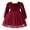 Wine Red, variant on IBTOM CASTLE Toddler Baby Girls Velvet Tutu Dress Long Sleeve Square Neck Fall Winter Princess Christmas Birthday Party Wedding Dresses 2-3 Years Green