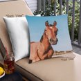 thumbnail image 1 of Ahgly Company Coussin Décoratif d'Extérieur Animaux Cheval, 18 Po X 18 Po, 1 of 6