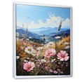 thumbnail image 2 of Designart "Mountain'S Purple Peony Paradise II" Peonies Floater Framed Canvas Wall Art, 2 of 5