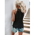 thumbnail image 6 of Women'S Tank Tops Hollow Out Lace Boho Blouse Eyelet Embroidery Sleeveless Tops Shirts Black M, 6 of 9