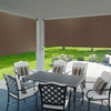 Coolaroo Wand Operated Outdoor Roller Shade, 95% UV Block, 4' x 8', Walnut