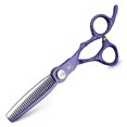 thumbnail image 1 of Tijeras de peluquería de 6 pulgadas, acero inoxidable 440C, juego de corte y entresacado con tensión ajustable., 1 of 5