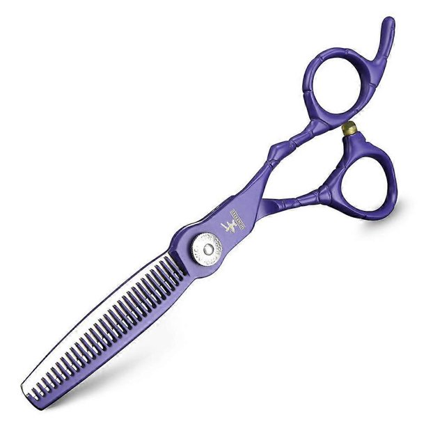 Tijeras de peluquería de 6 pulgadas, acero inoxidable 440C, juego de corte y entresacado con tensión ajustable.