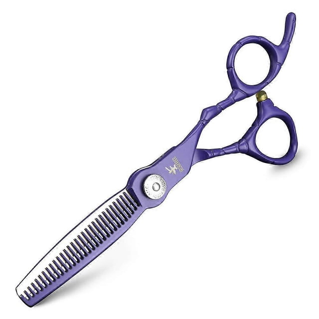 Tijeras de peluquería de 6 pulgadas, acero inoxidable 440C, juego de corte y entresacado con tensión ajustable.