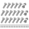 thumbnail image 1 of Uxcell 20-Pack Tornillo de Cabeza Hexagonal con Tuercas, Arandelas Planas y de Bloqueo M6x18mm Kit de Tornillos de Acero Inoxidable Totalmente Roscados Métricos, 1 of 1
