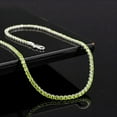 thumbnail image 2 of Peridot Tennis Necklace for Woman , August Birthstone Jewelry , Layered Choker Green Stone Necklace, Luxury Wedding Gift for Her, 2 of 5