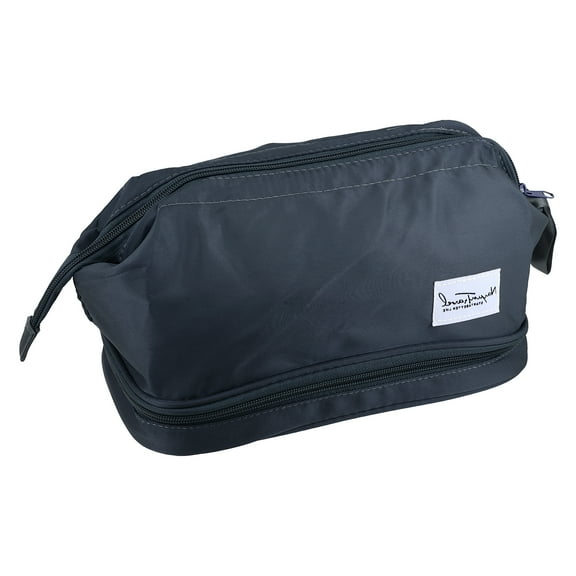 Makeup Cosmetic Travel Bag Waterproof Organizer Case Toiletry Bag Nylon for Women Dark Blue 27.5x19x15cm