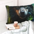 thumbnail image 4 of KLL Realistic Style Colorful Wolf A Pillow Covers Envelope Closure,Super Soft and Cozy Fuzzy Fleece Pillow Case Cover (No pillow core）, 4 of 5