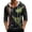 Gray, variant on Men's Halloween Horror Graphic Hoodie, 3/4 Sleeve Loose Fit Pullover Sweatshirt, Lightweight Cozy Knit Scary Monster Mask Hooded Tee Theme Top, Red M