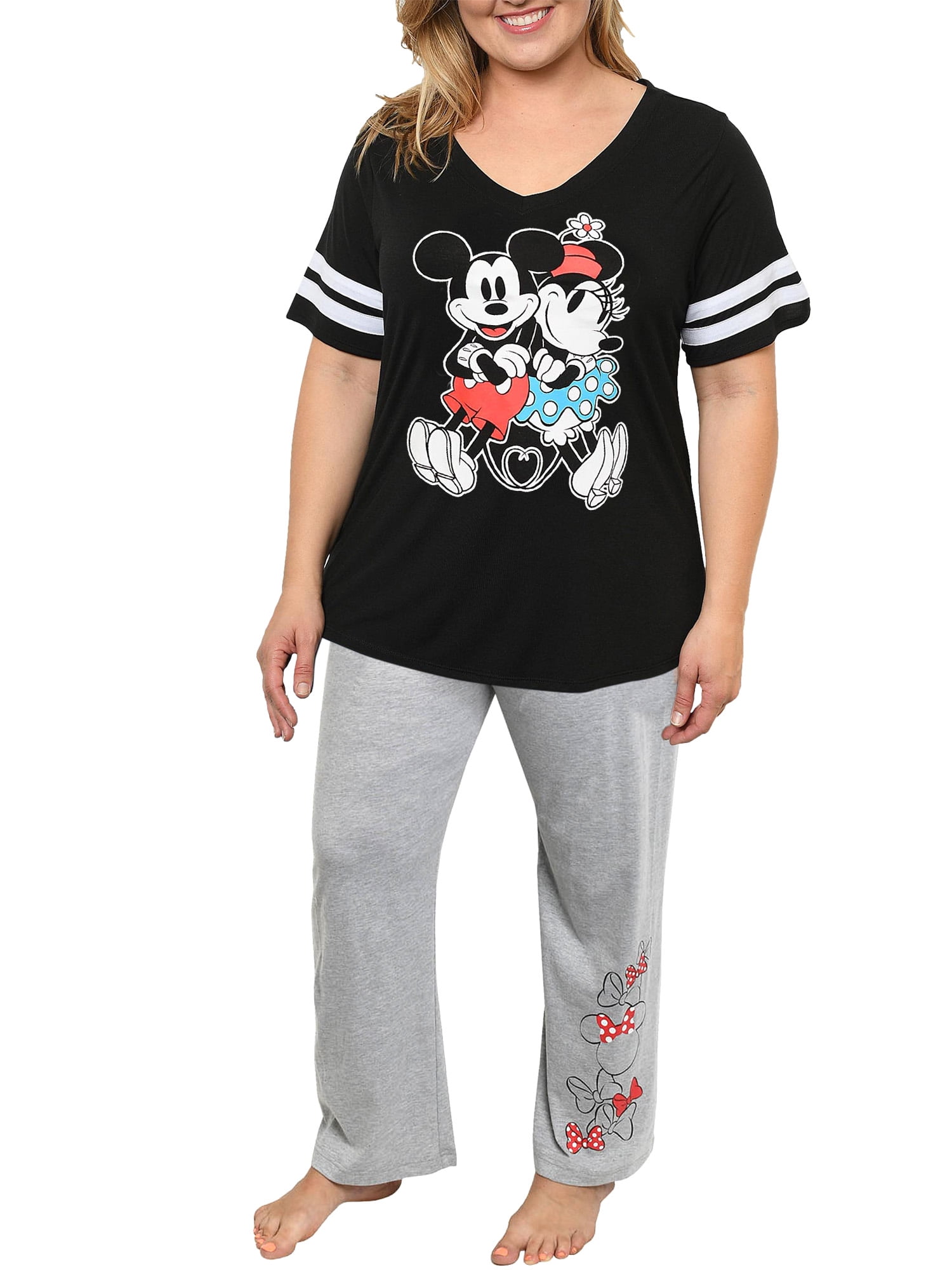 Women's plus size mickey mouse pajamas Clearance