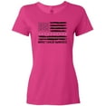 thumbnail image 3 of Inktastic Breast Cancer Awareness Pink Ribbons and Flag Women's T-Shirt, 3 of 5