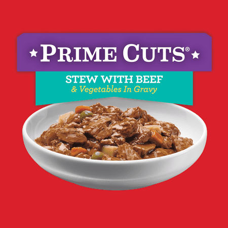 Purina ALPO Gravy Wet Dog Food, Prime Cuts Stew With Beef & Vegetables, 13.2 oz. Can