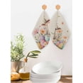 thumbnail image 2 of Spring Easter Sheep Kitchen Dish Towels for Drying Dishes Set of 3, Colorful Eggs Floral Botanical Rustic Waffle Weave Microfiber Hand Tea Bathroom Towels Quick Dry & Absorbent Towel 12x12, 2 of 7