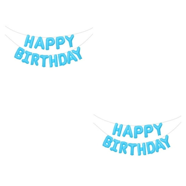 Inteprter Letrero de globo de inflado fácil: papel de aluminio de amplia aplicación, reutilizable y para montar en la pared, azul claro Azul claro 2Conjunto