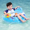 thumbnail image 4 of Baby Inflatable Pool Float, Swimming Float Boat with Steering Wheel Horn for Kids, Inflatable Ride-on Summer Pool Swim Ring Beach Supplies, 4 of 5