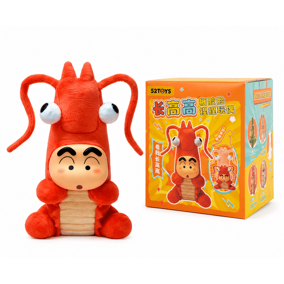 52TOYS Crayon Shinchan Growing Fun Blind Box, 1 Random 9.8 in Squishy Plush Collectible