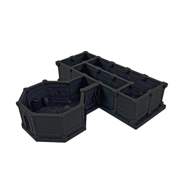 arctrm Miniature Terrain Maze Miniature Building Terrain Role Playing Game Layout Decor black