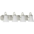 thumbnail image 4 of Classic Collection Four-Light Brushed Nickel Etched Glass Traditional Bath Vanity Light, 4 of 6