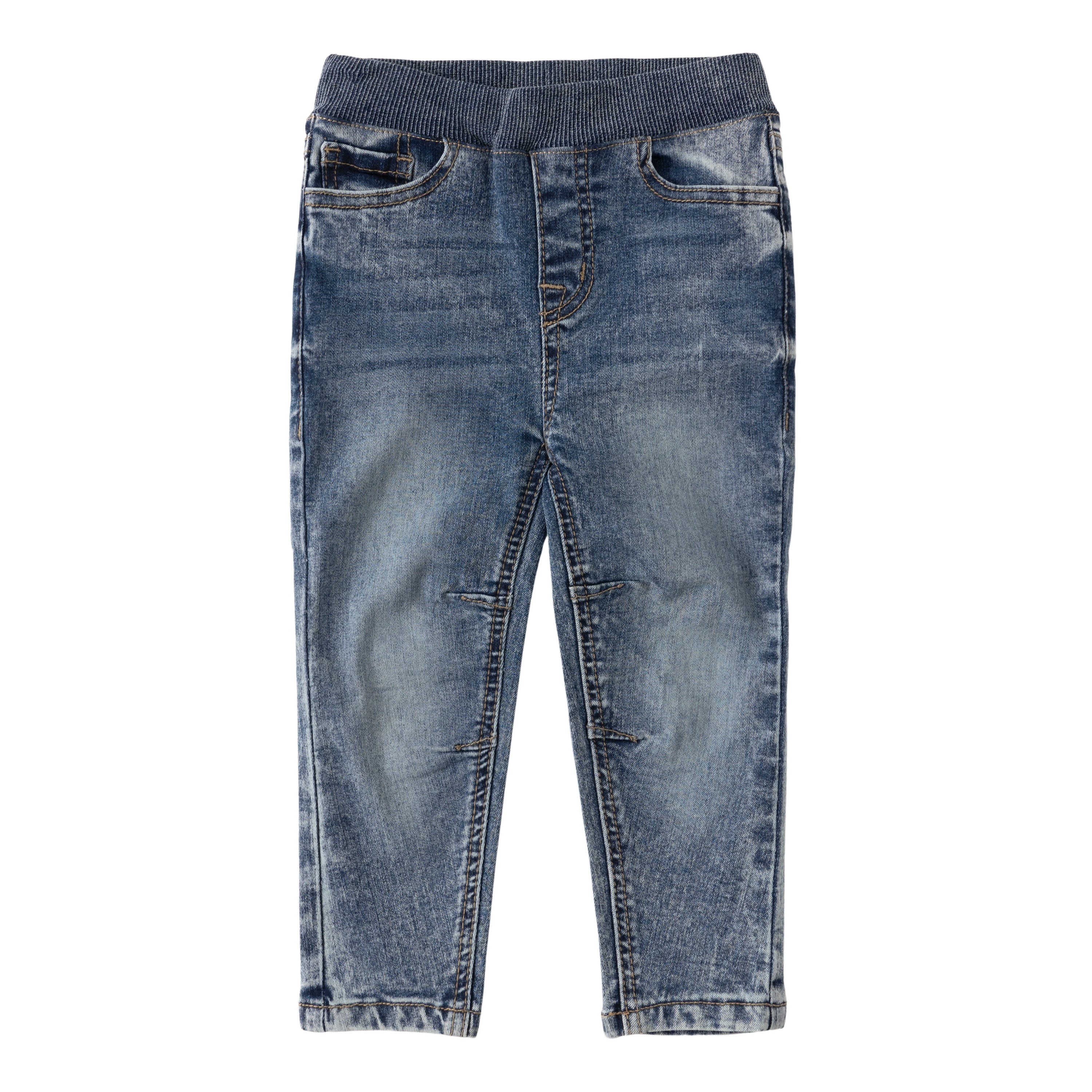 KIDPIK Boys Premium Denim, Acid Wash Skinny Elastic Waist Jeans, Size ...