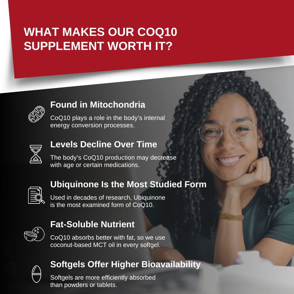 Intelligent Labs CoQ10 200mg Softgels with MCT Oil | Heart Health & Cellular Energy Support | 120 Softgels (4-months Supply)