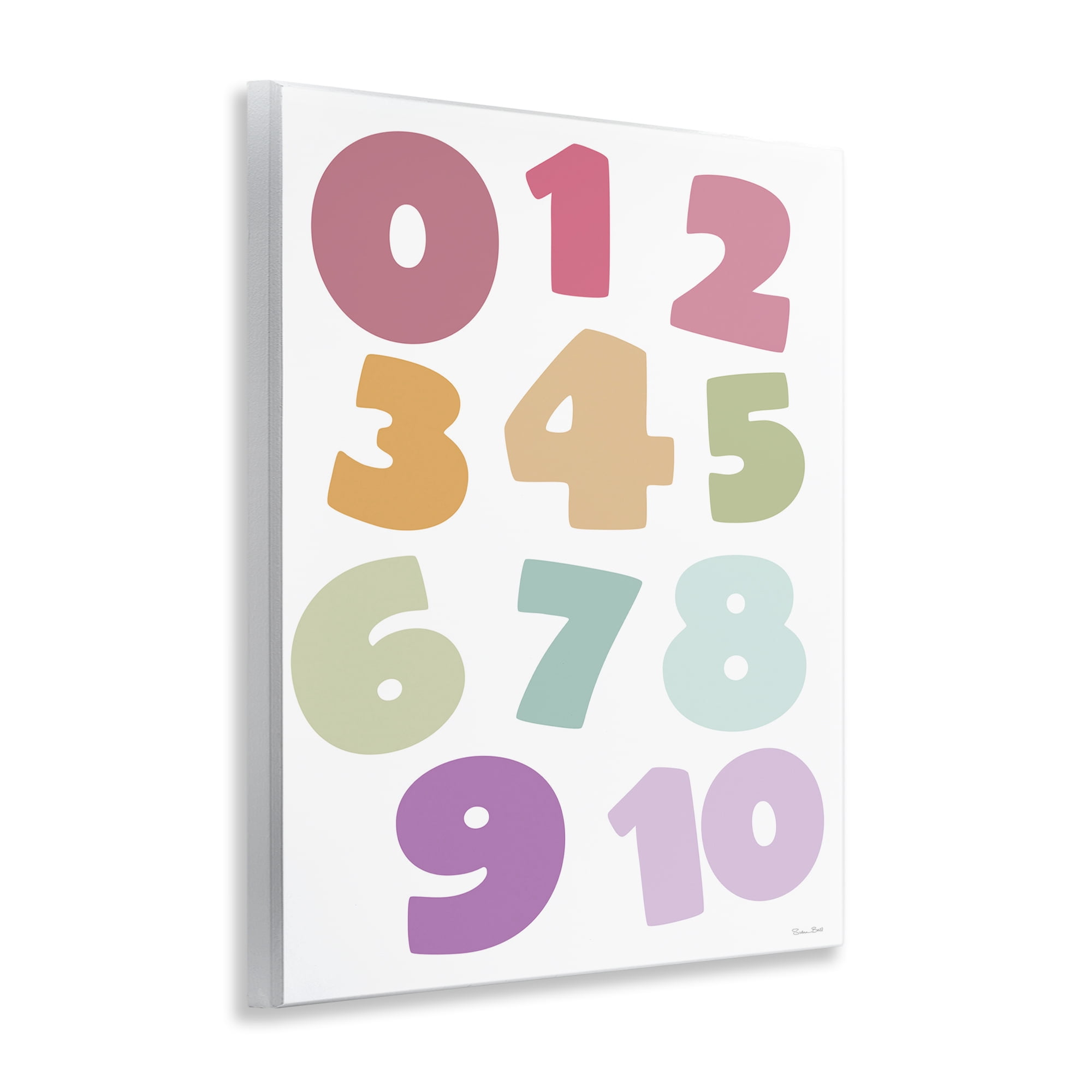 Stupell Industries Muted Counting Numbers Wall Plaque Art, design by Susan Ball
