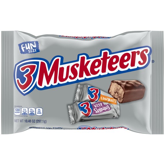 3 Musketeers Fun Size Chocolate Candy Bars - 10.48 oz Bag(pack of 4)